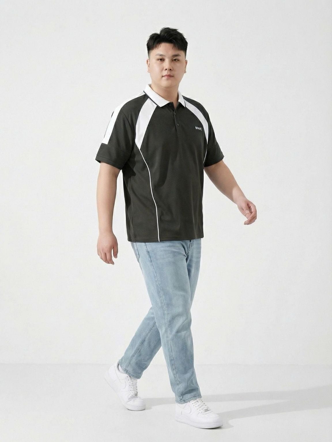 Áo Polo Ghi Big Size Nam