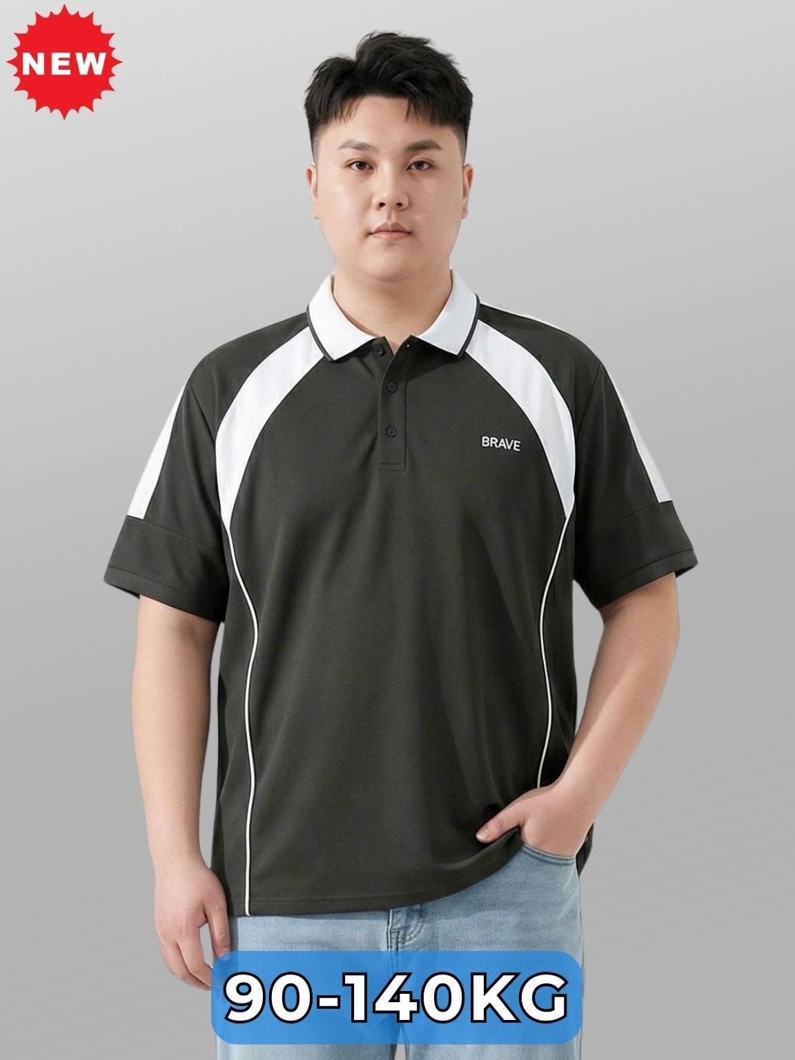 Áo Polo Ghi Big Size Nam