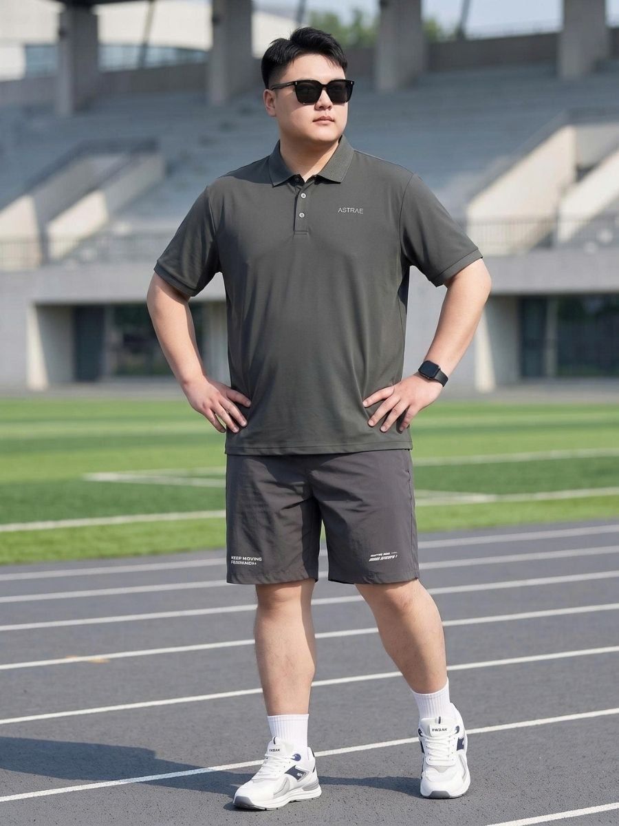 Áo Polo Ghi Thể Thao Big Size Nam - PL M GHI