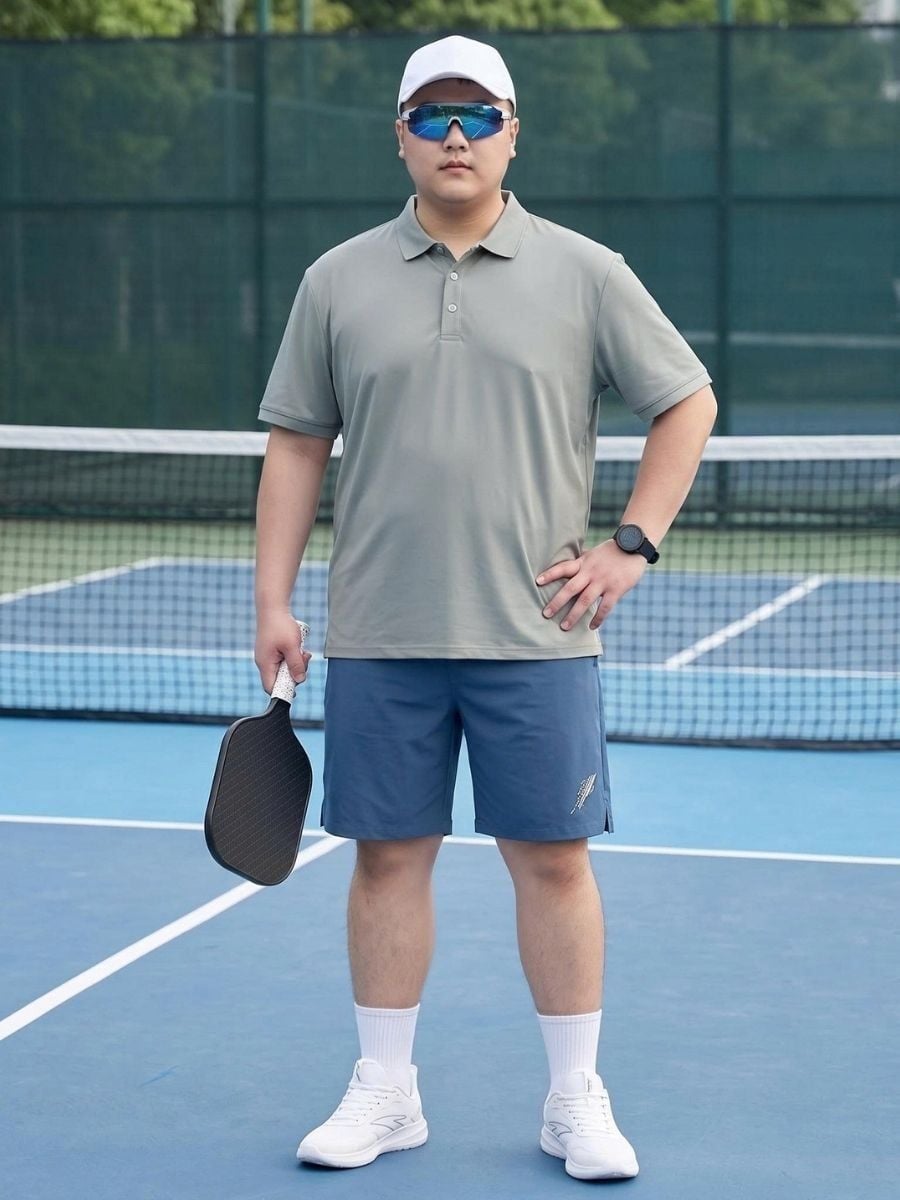 Áo Polo Thể Thao Ghi Xám Big Size Nam - PL D5