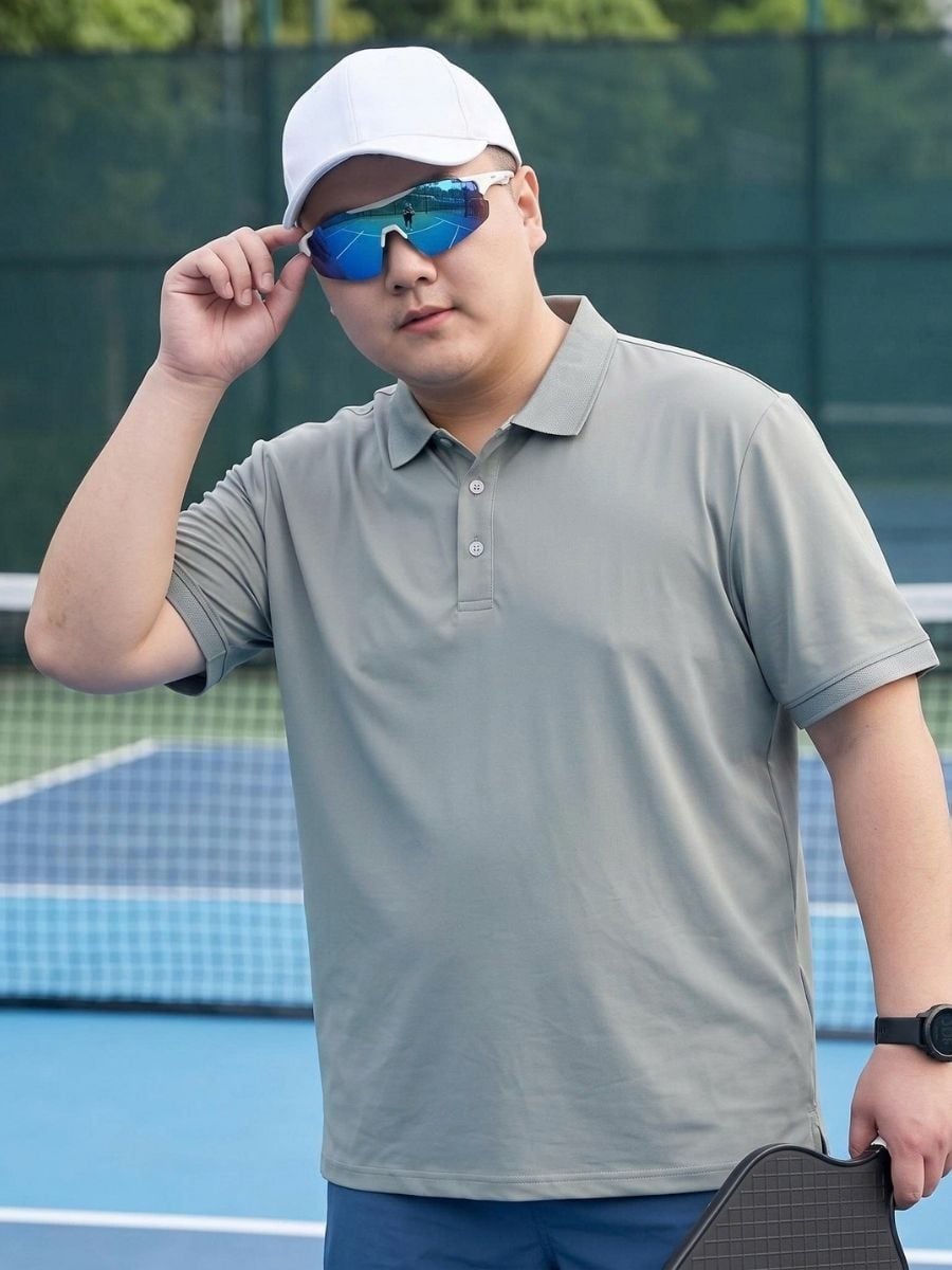 Áo Polo Thể Thao Ghi Xám Big Size Nam - PL D5