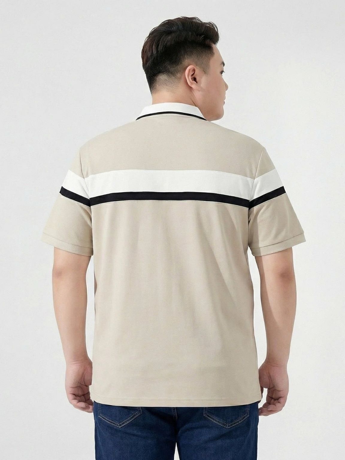 Áo Polo Phối Ghi Big Size Nam