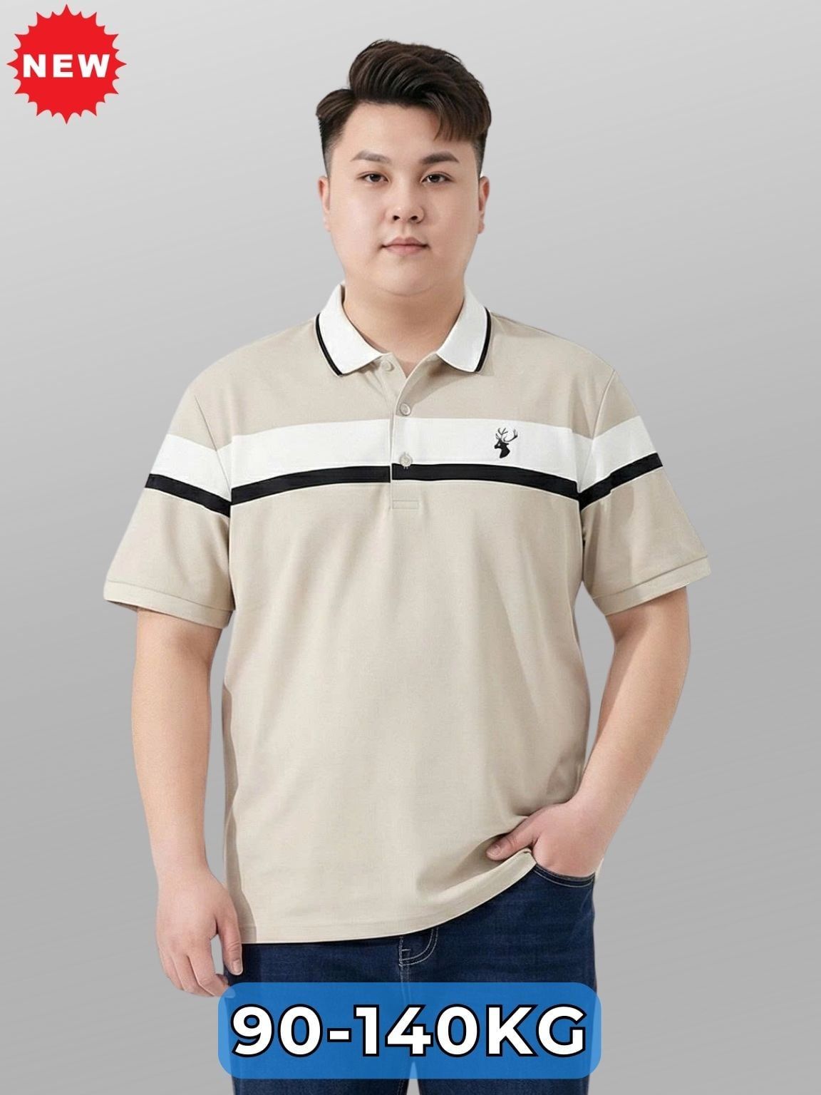 Áo Polo Phối Ghi Big Size Nam
