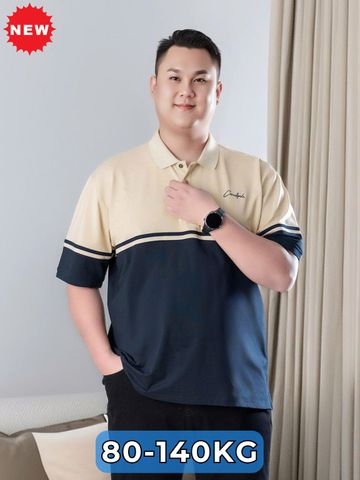 Áo Polo Đen Phối Kem Big Size Nam