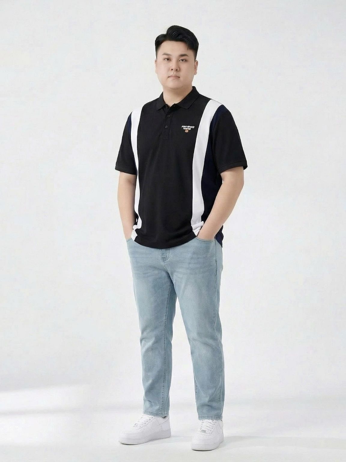 Áo Polo Sọc Đen Big Size Nam