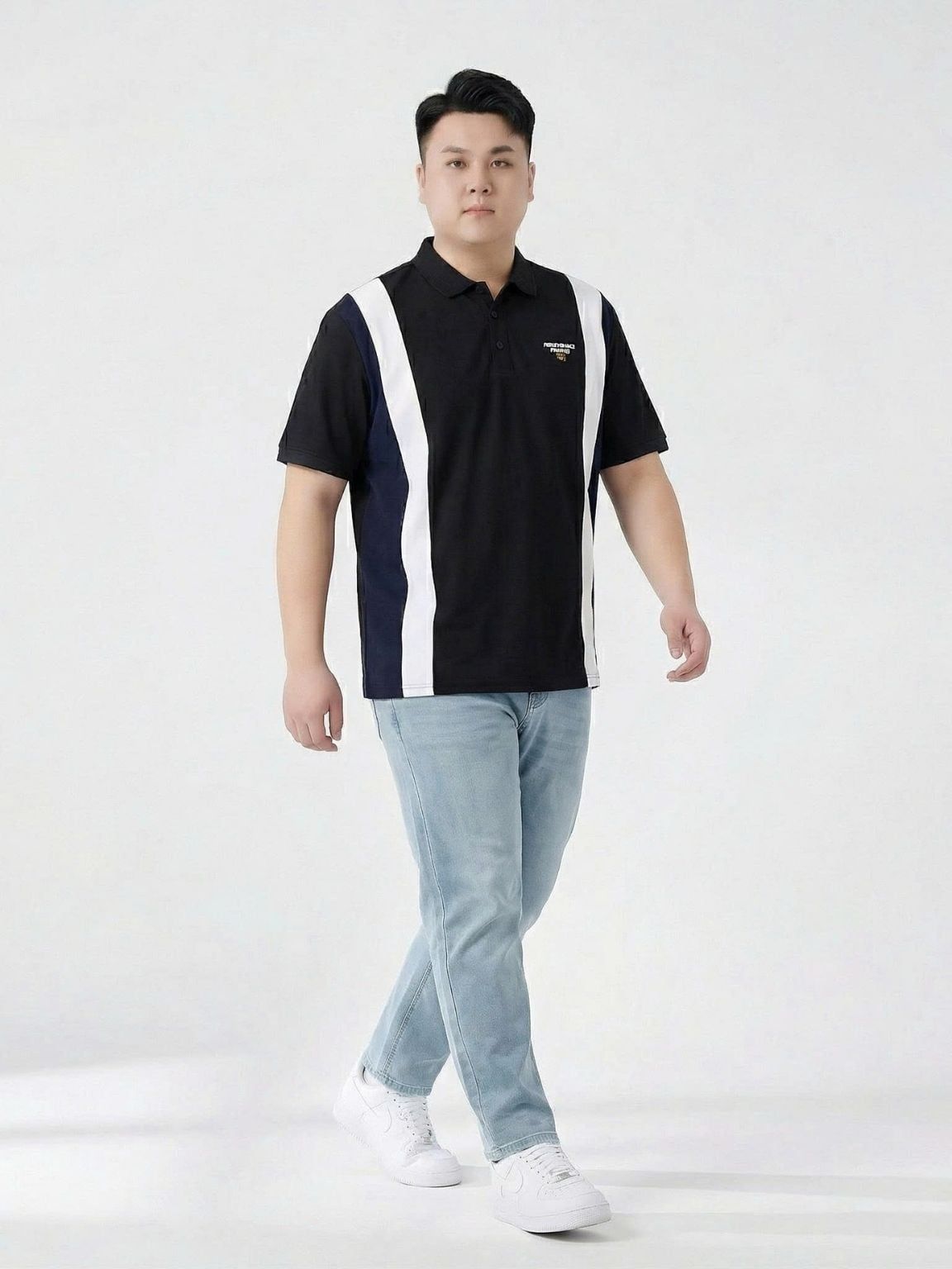 Áo Polo Sọc Đen Big Size Nam