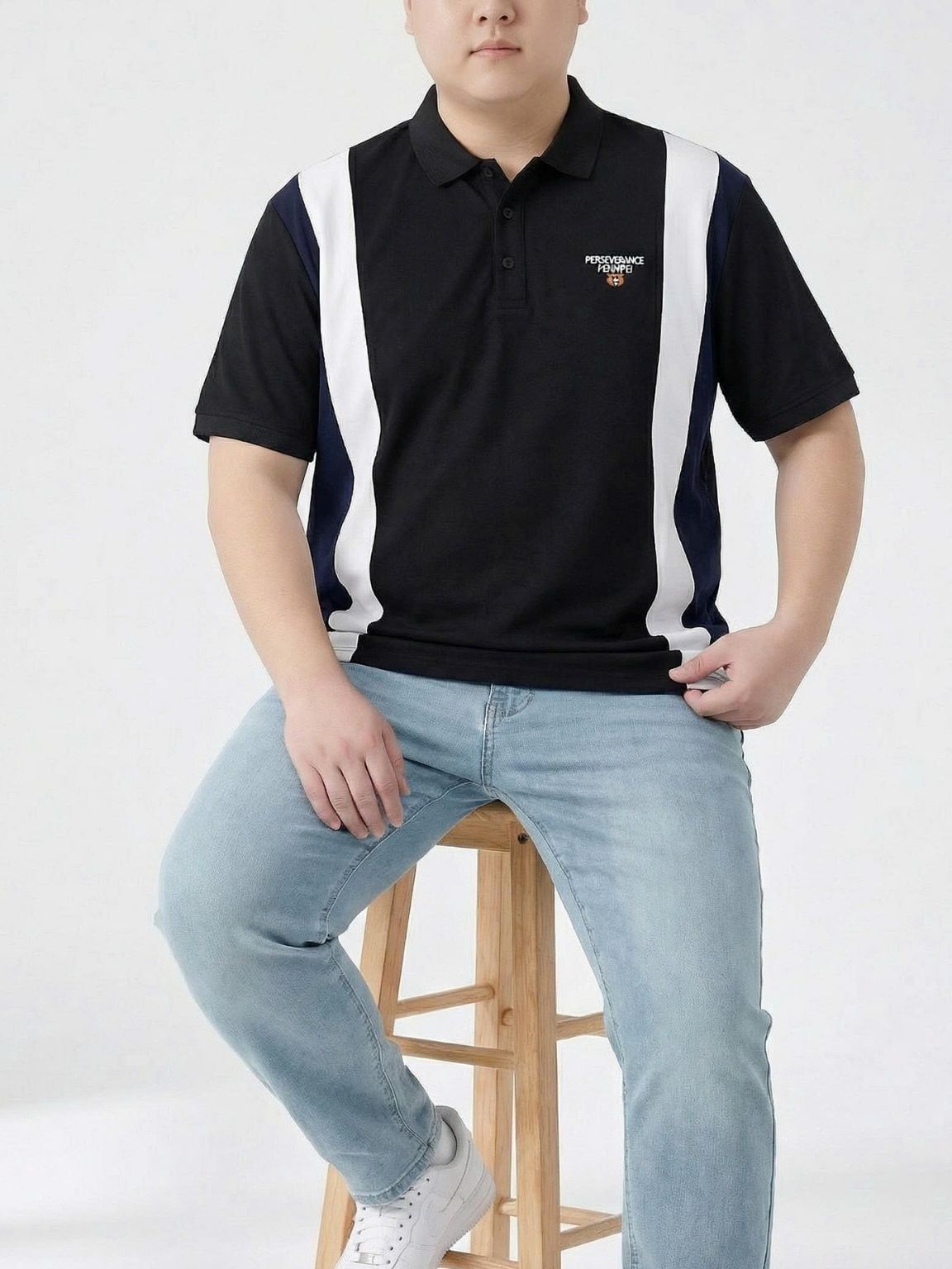 Áo Polo Sọc Đen Big Size Nam