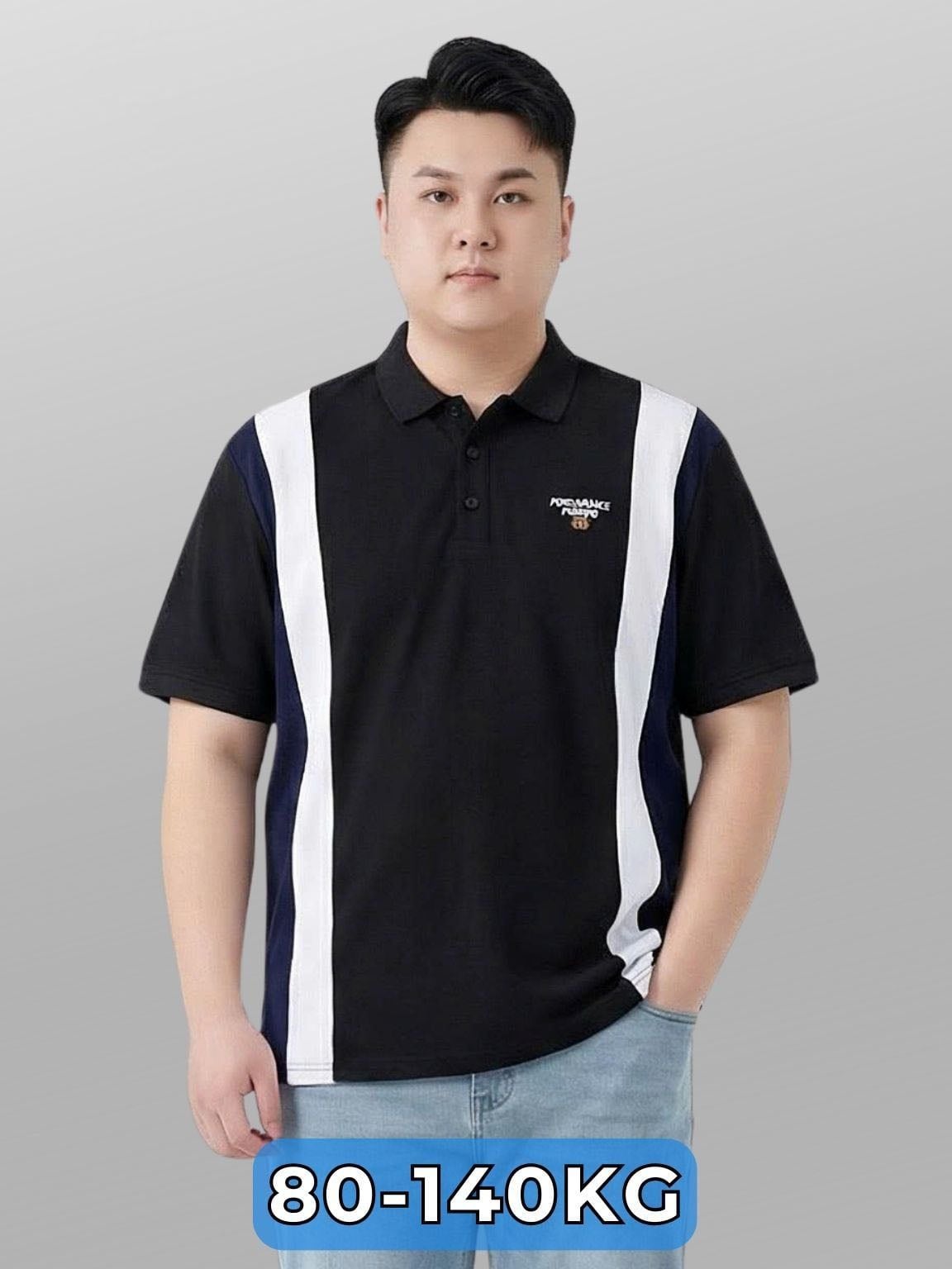 Áo Polo Sọc Đen Big Size Nam