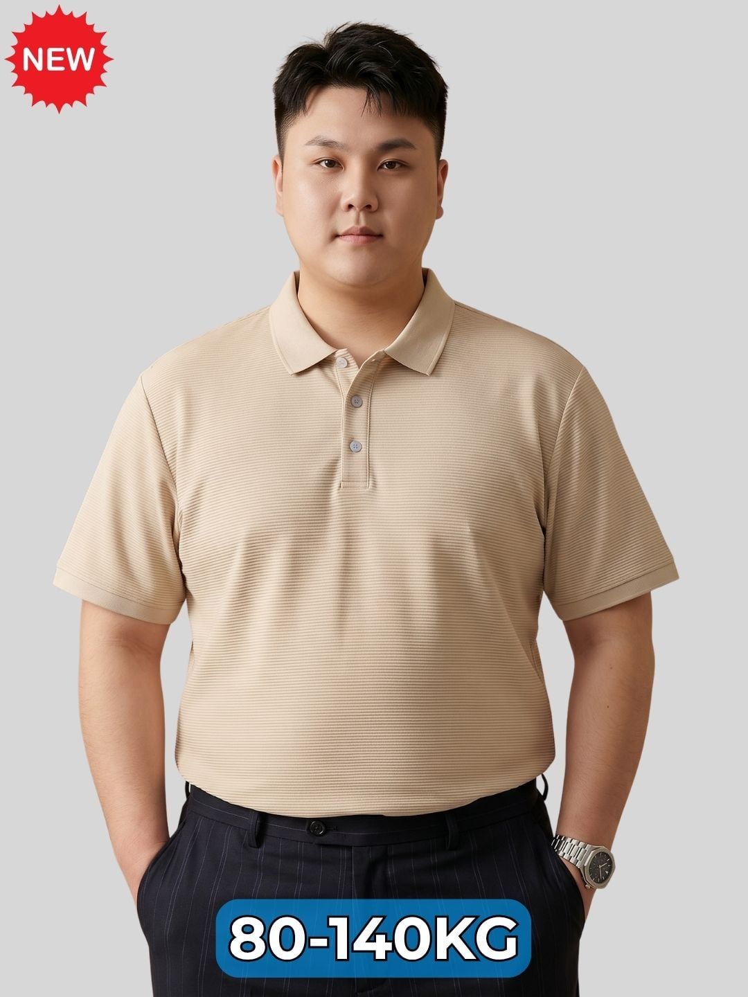 Áo Polo Be Gân Big Size Nam