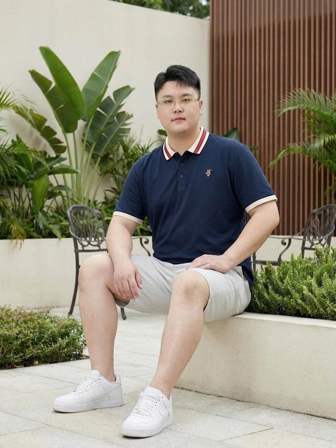 Áo Polo Xanh Cổ Viền Big Size Nam