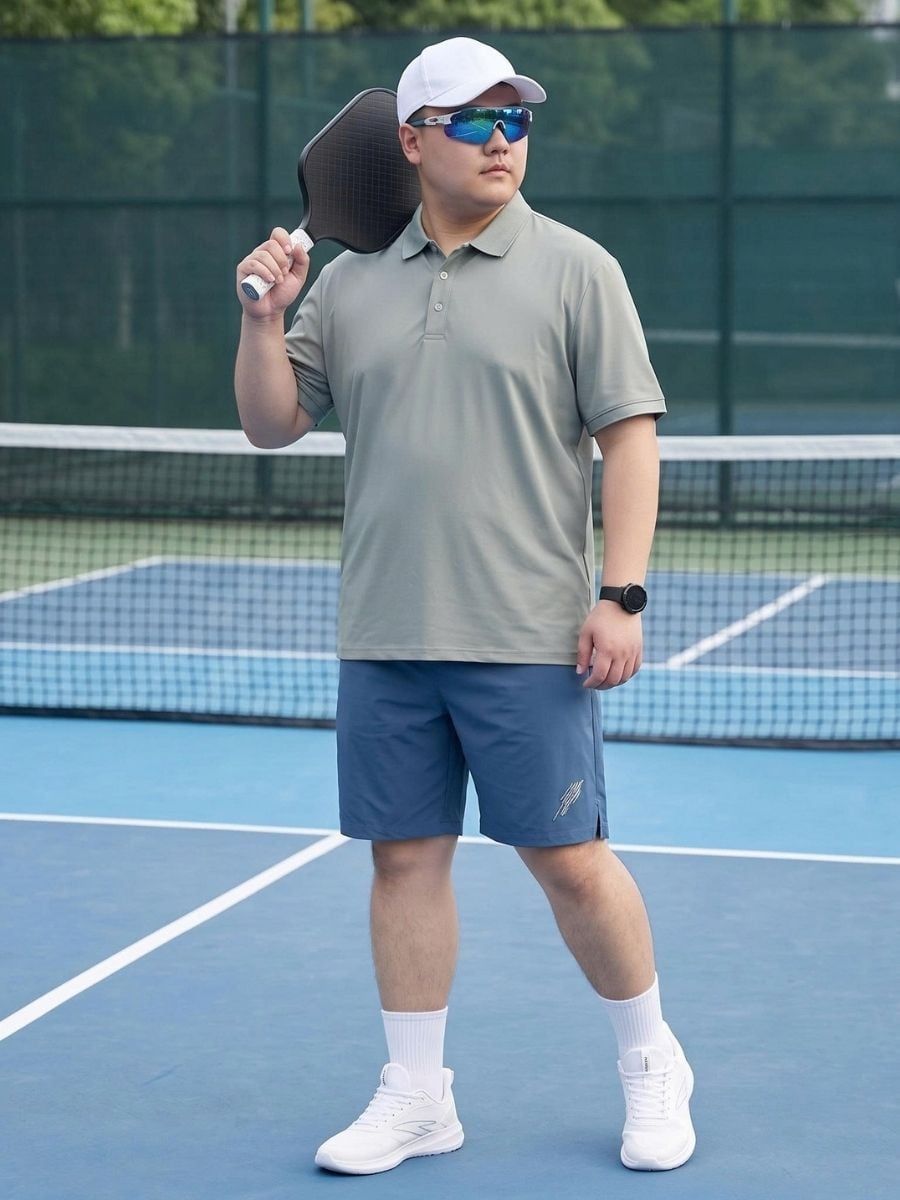 Áo Polo Thể Thao Ghi Xám Big Size Nam - PL D5