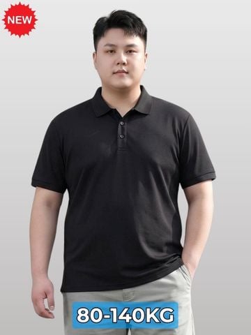 Áo Polo Thể Thao Đen Big Size Nam - PL D4