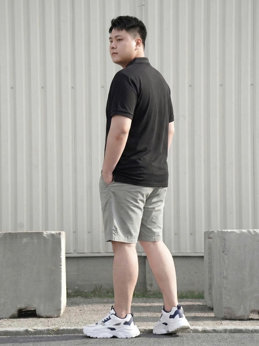 Áo Polo Thể Thao Đen Big Size Nam - PL D4