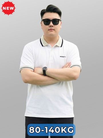 Áo Polo Trắng Cổ Viền Big Size Nam