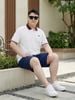 Áo Polo Trắng Đỏ Big Size Nam