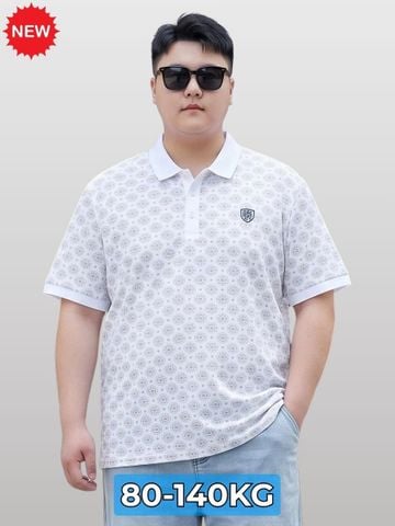 Áo Polo Trắng Họa Tiết Big Size Nam - PL HT THAN