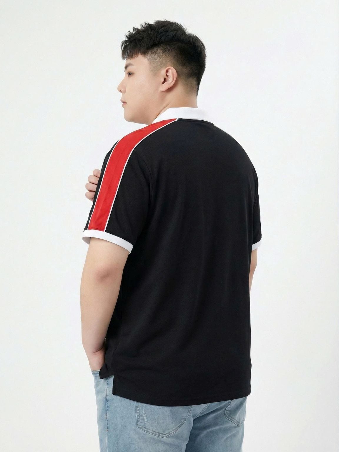 Áo Polo Vai Đỏ Big Size Nam