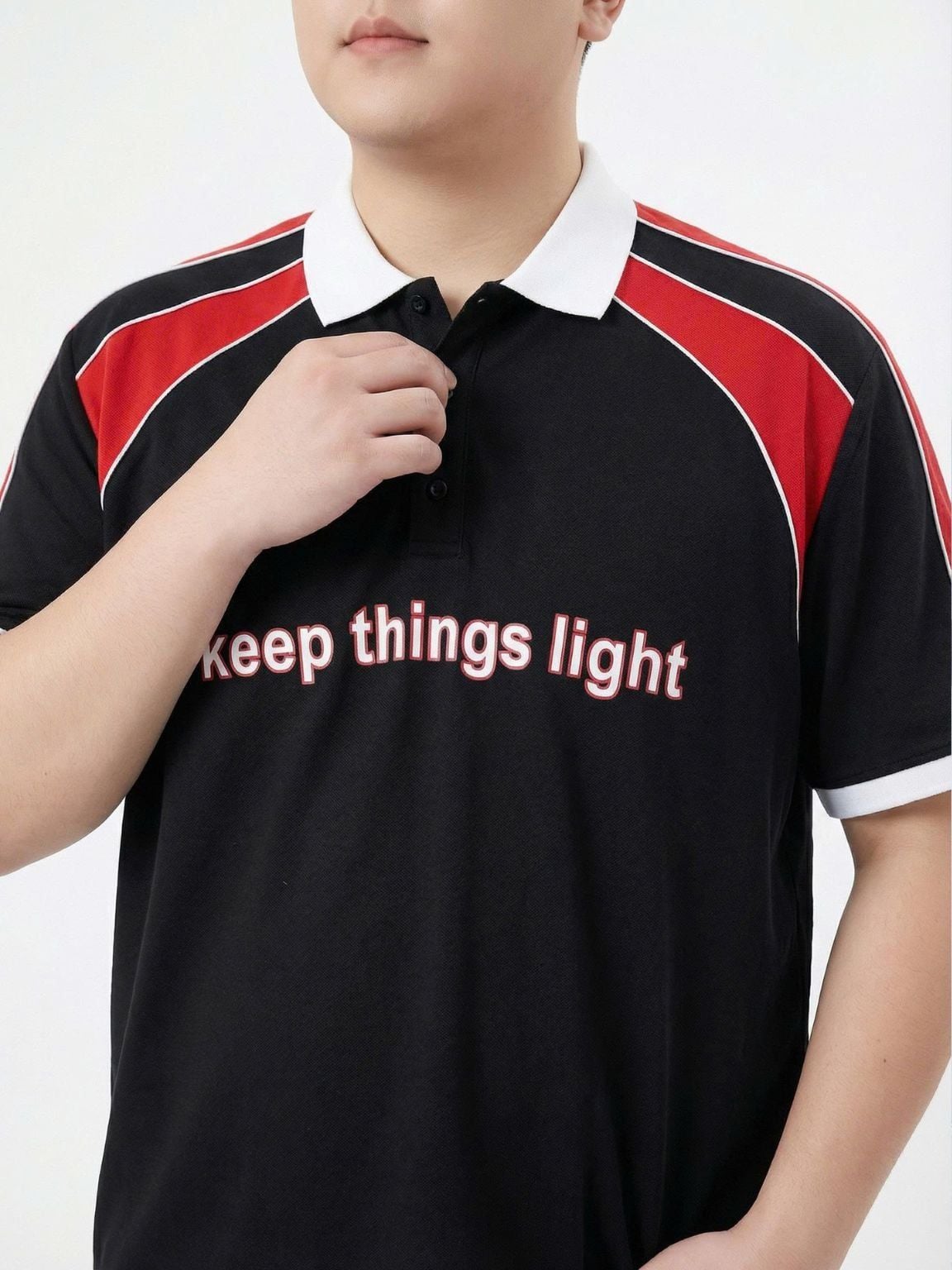 Áo Polo Vai Đỏ Big Size Nam