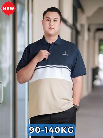 Áo Polo Xanh Trắng Big Size Nam