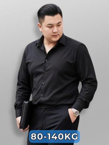 Áo Sơ Mi Đen Dài Tay Big Size Nam