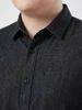 Áo Sơ Mi Denim Đen Big Size Nam