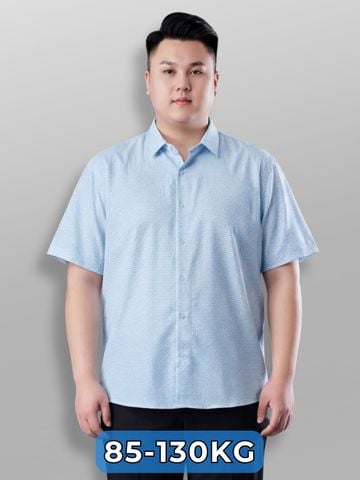 Áo Sơ Mi In Xanh Cộc Tay Big Size Nam
