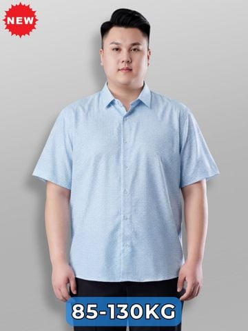 Áo Sơ Mi In Xanh Cộc Tay Big Size Nam