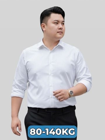 Áo Sơ Mi Dài Tay Trắng Big Size Nam