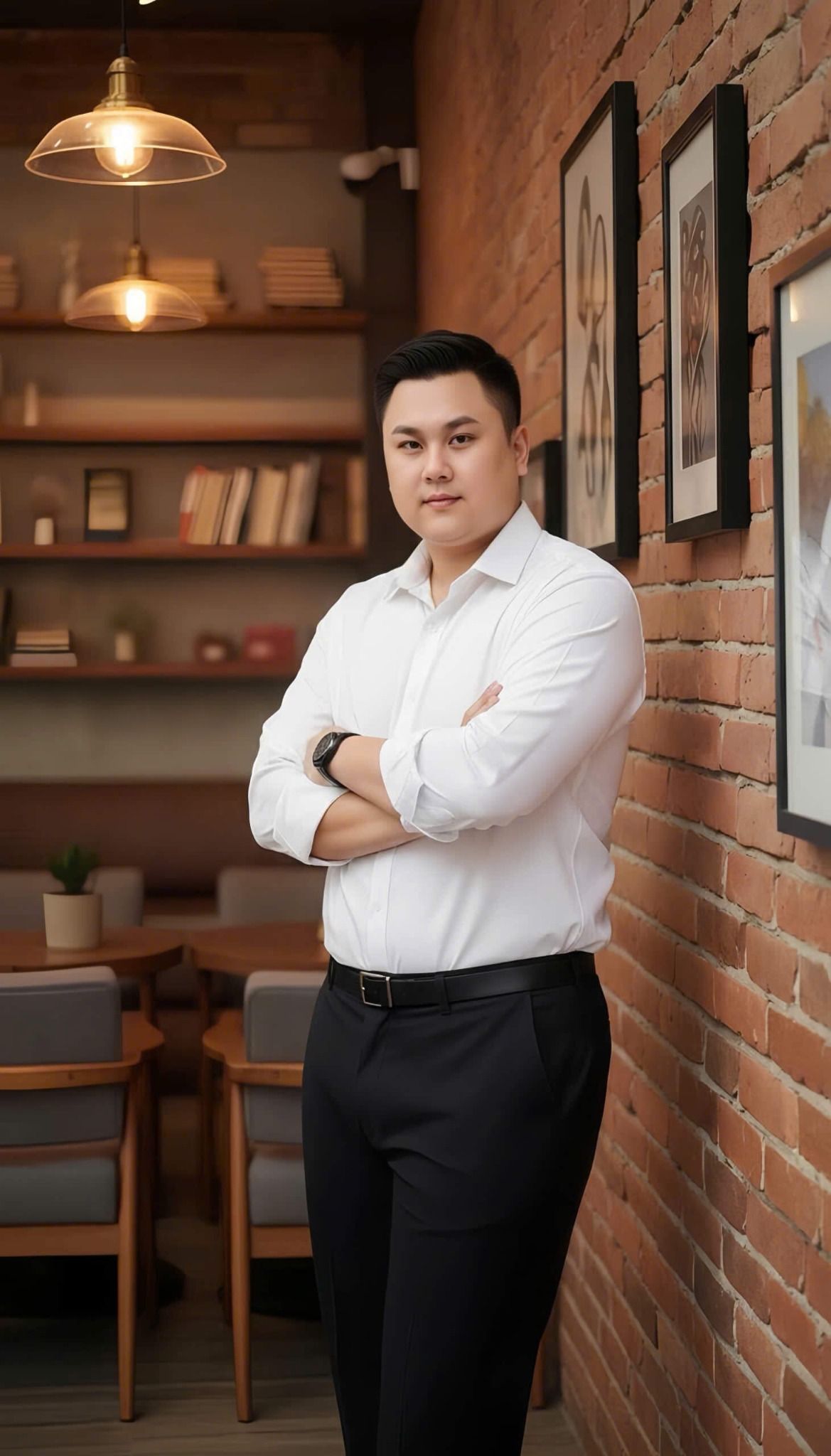 Áo Sơ Mi Trắng Dài Tay Họa Tiết Chìm Big Size Nam