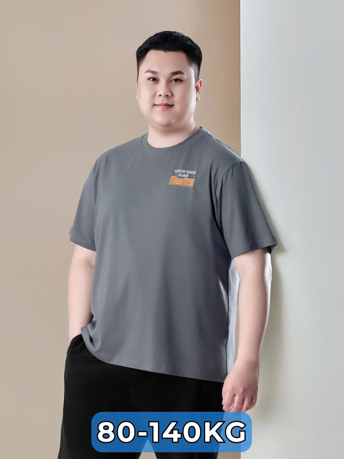 Áo Thun Xám D3 Big Size Nam