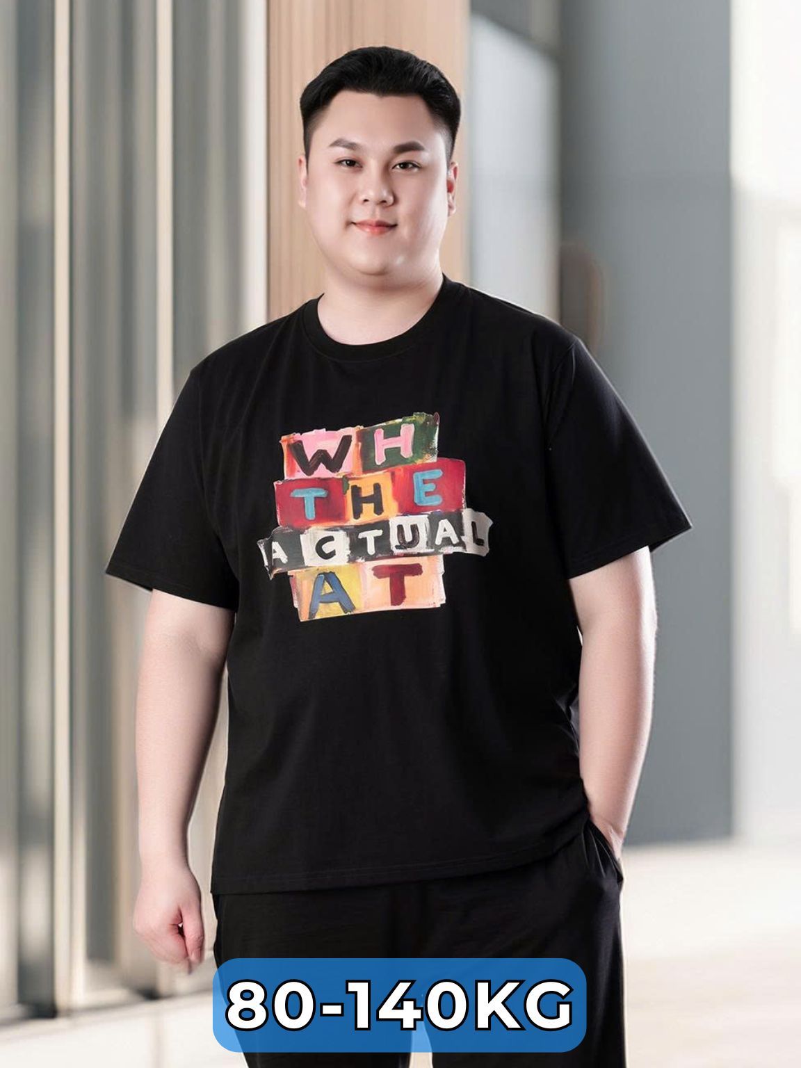 Áo Thun Đen D4 Big Size Nam