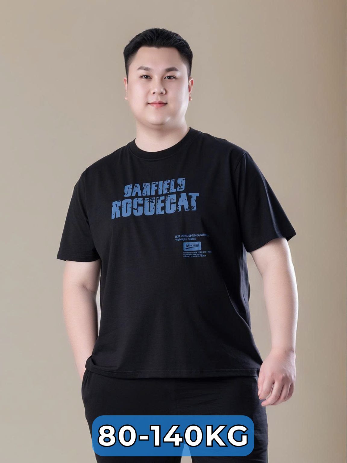 Áo Thun Đen D5 Big Size Nam