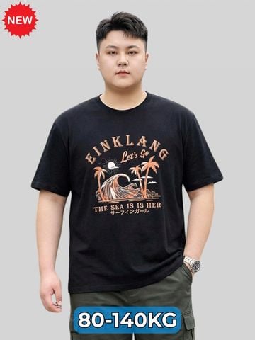 Áo Thun Đen Họa Tiết Big Size Nam