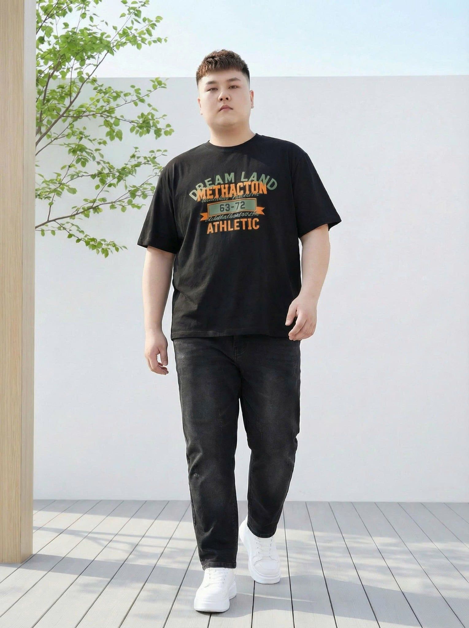 Áo Thun Đen In Big Size Nam