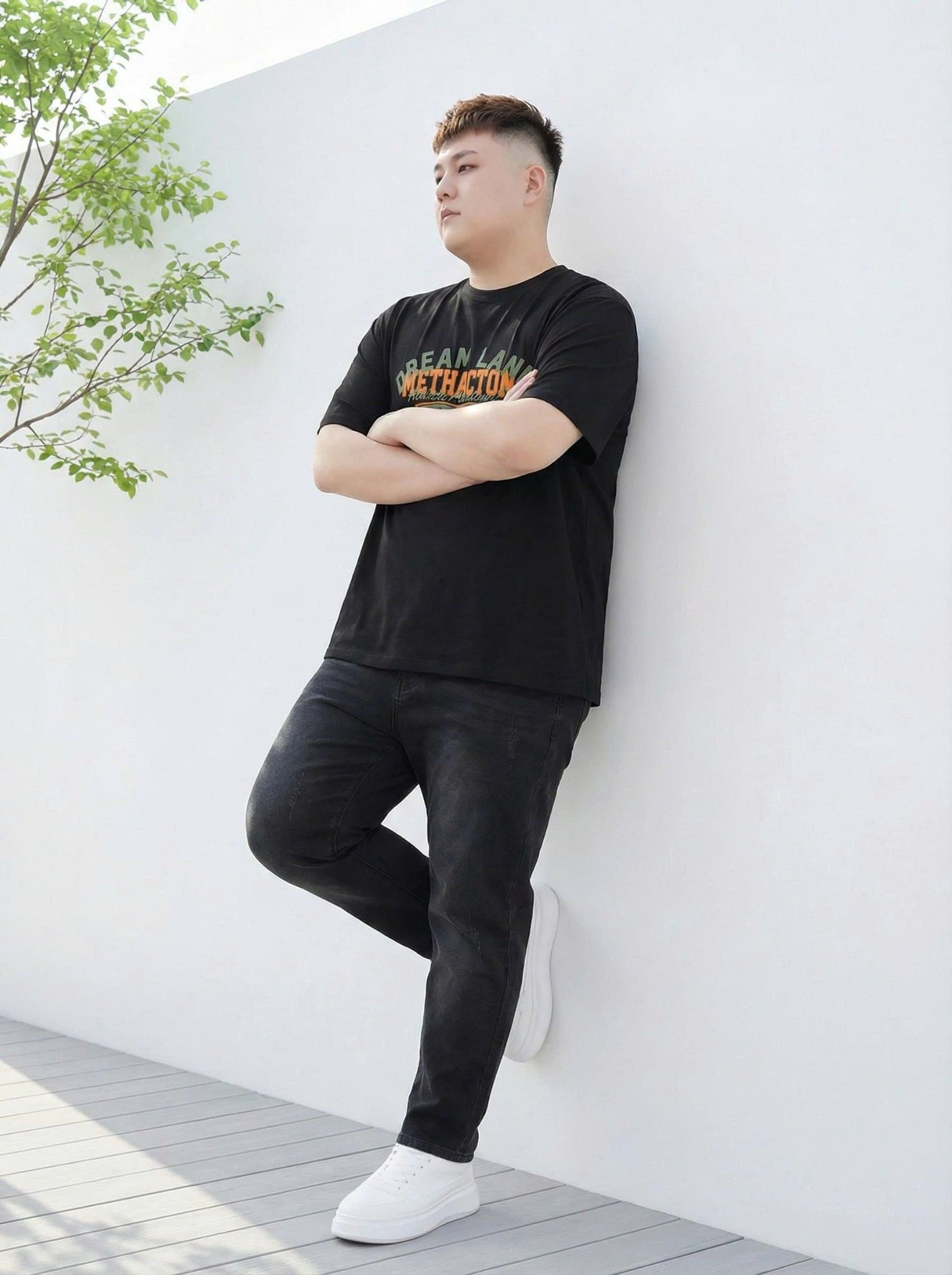 Áo Thun Đen In Big Size Nam