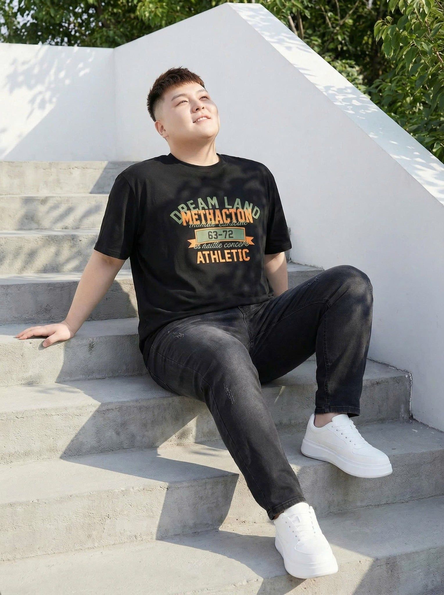 Áo Thun Đen In Big Size Nam