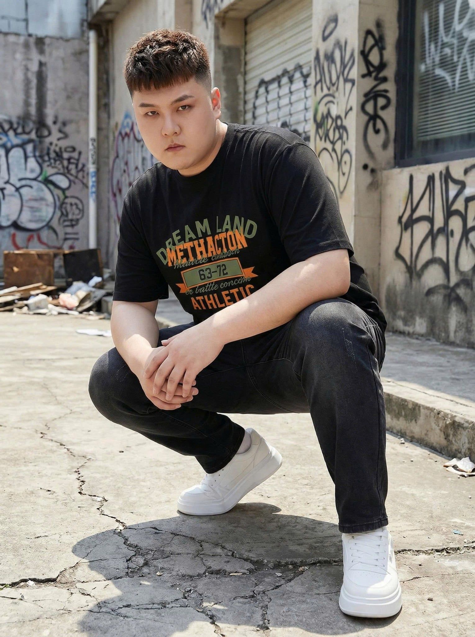 Áo Thun Đen In Big Size Nam