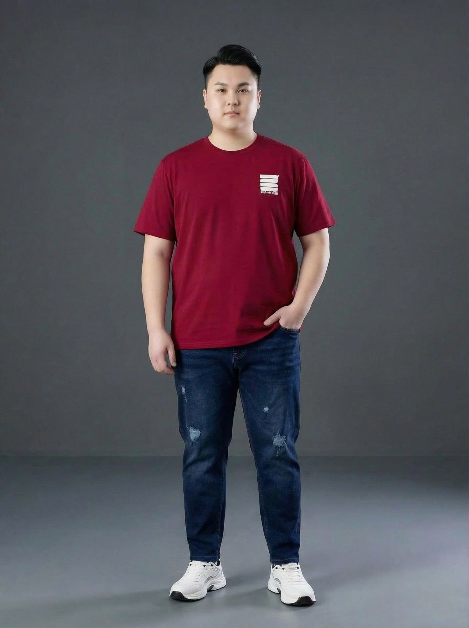 Áo Thun Đỏ In Big Size Nam