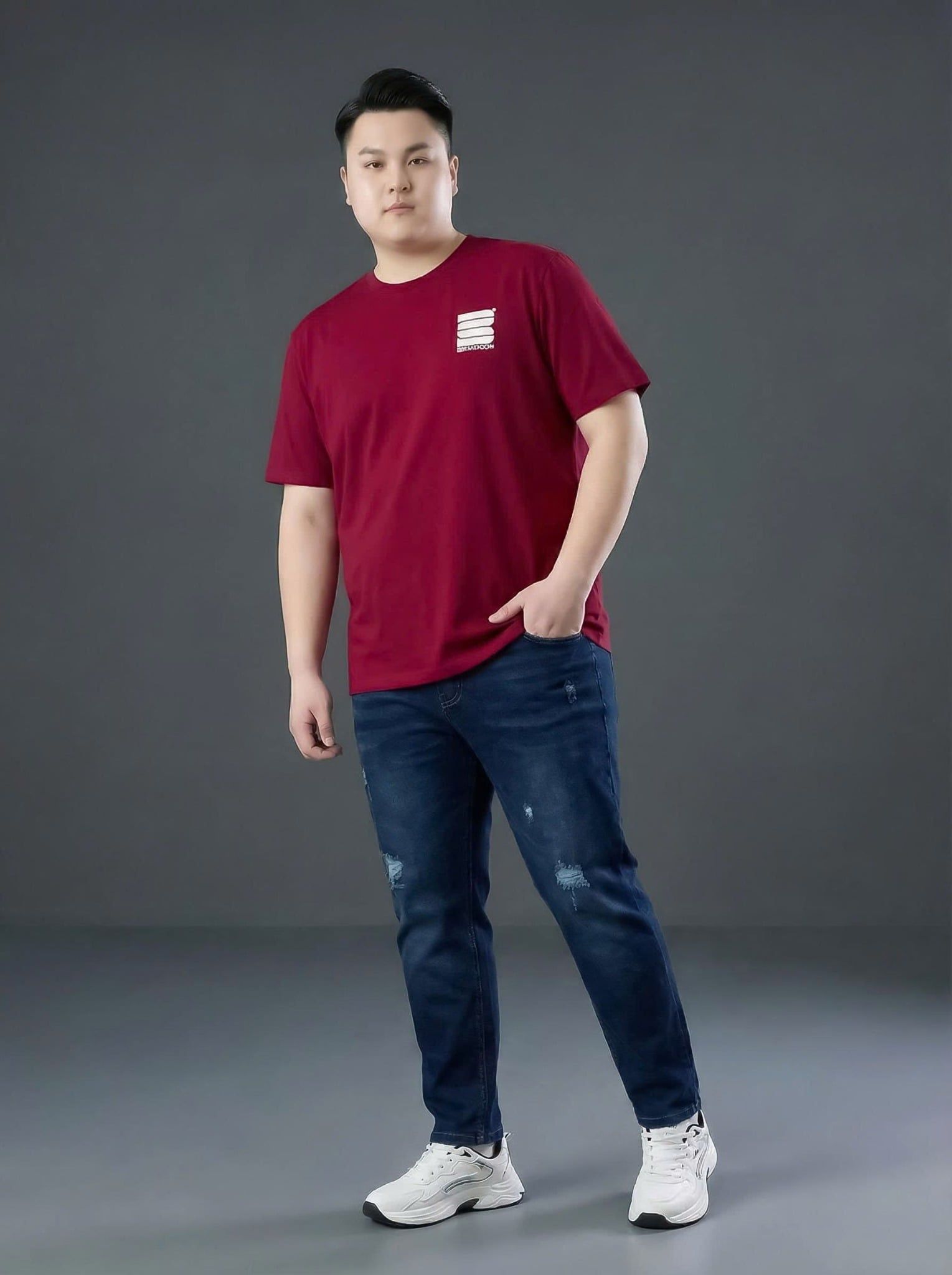 Áo Thun Đỏ In Big Size Nam