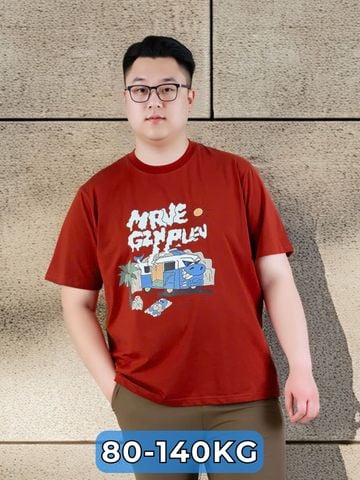 Áo Thun Đỏ Họa Tiết Big Size Nam