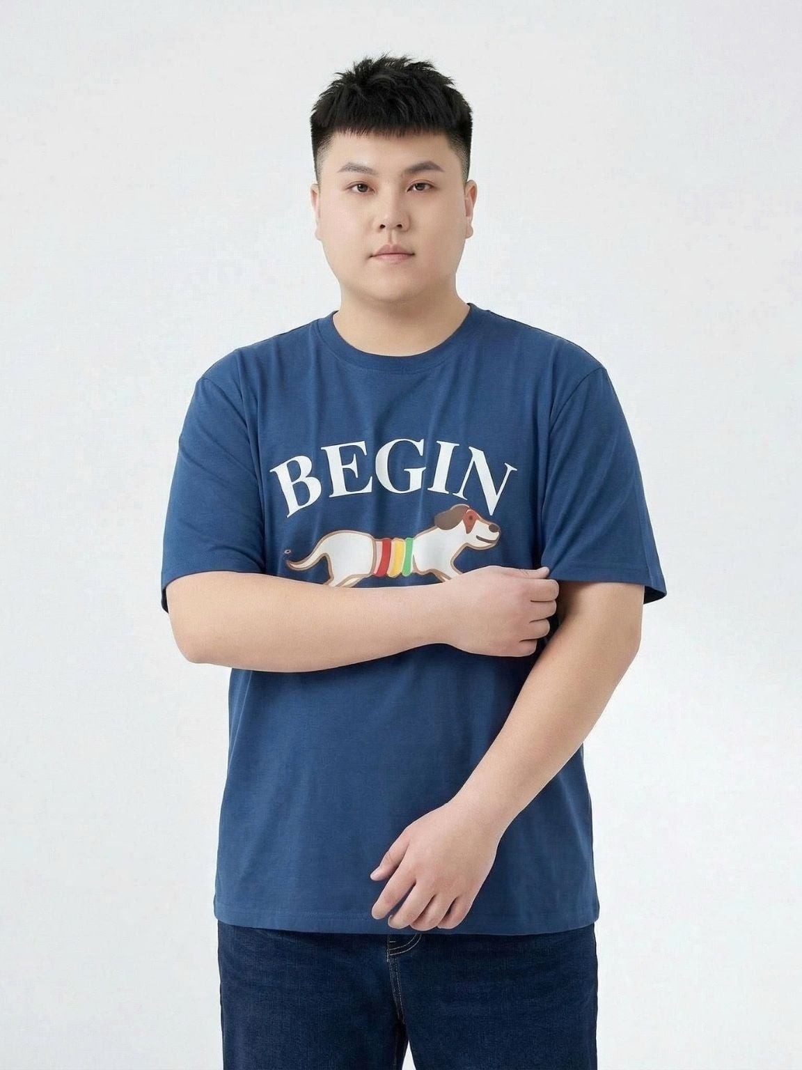 Áo Thun Than In Big Size Nam