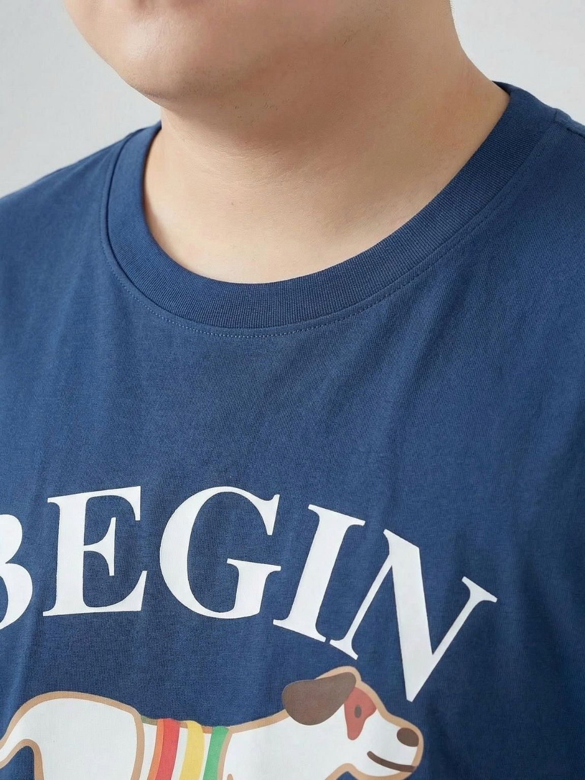 Áo Thun Than In Big Size Nam