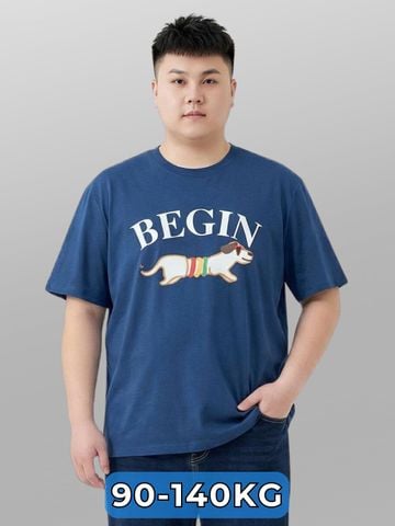 Áo Thun Than In Big Size Nam