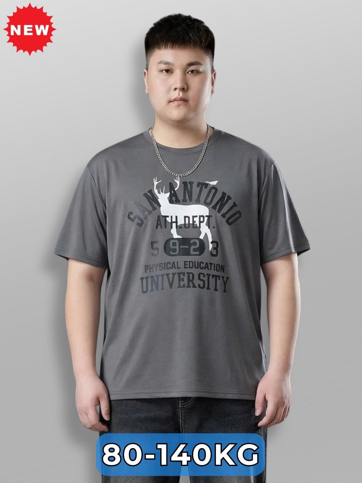 Áo Thun Xám In Big Size Nam