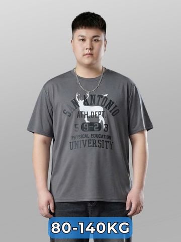 Áo Thun Xám In Big Size Nam