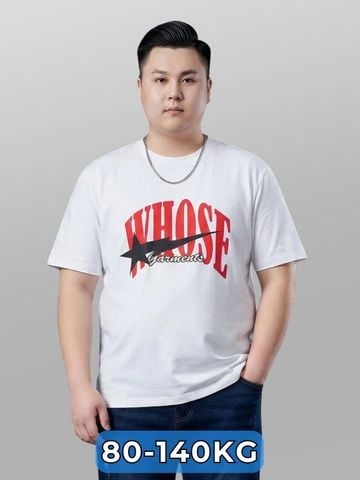 Áo Thun Trắng Họa Tiết Big Size Nam