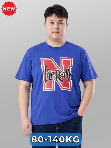 Áo Thun Xanh In Big Size Nam