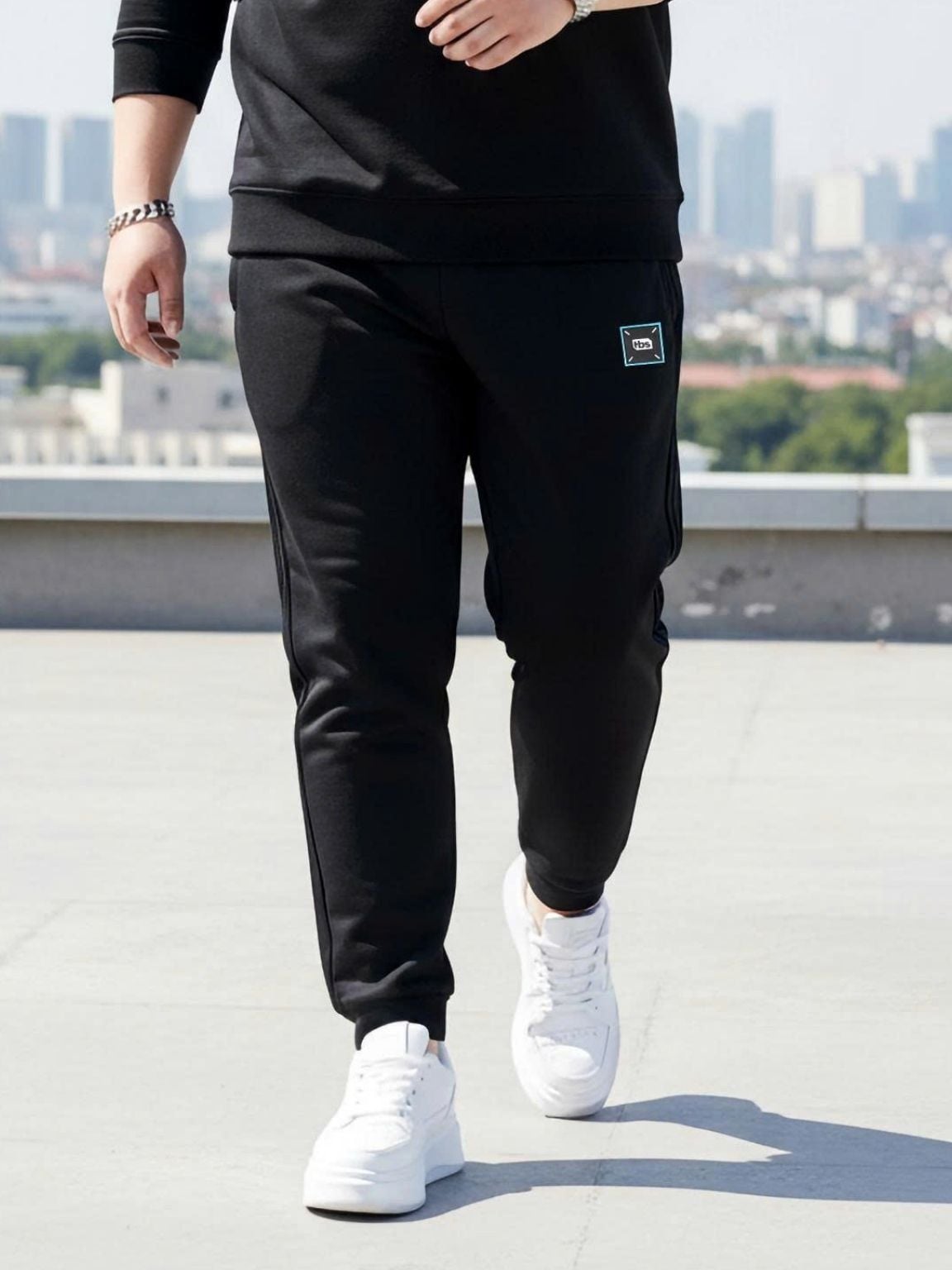 Quần Nỉ Đen Sọc Big Size Nam