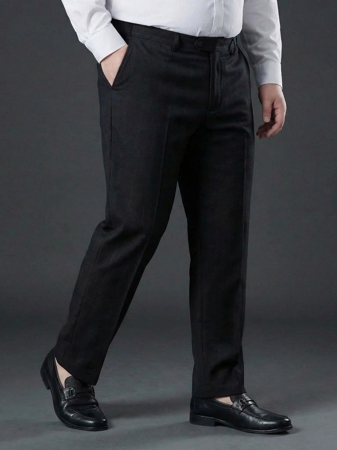 Quần Âu Đen Họa Tiết Big Size Nam