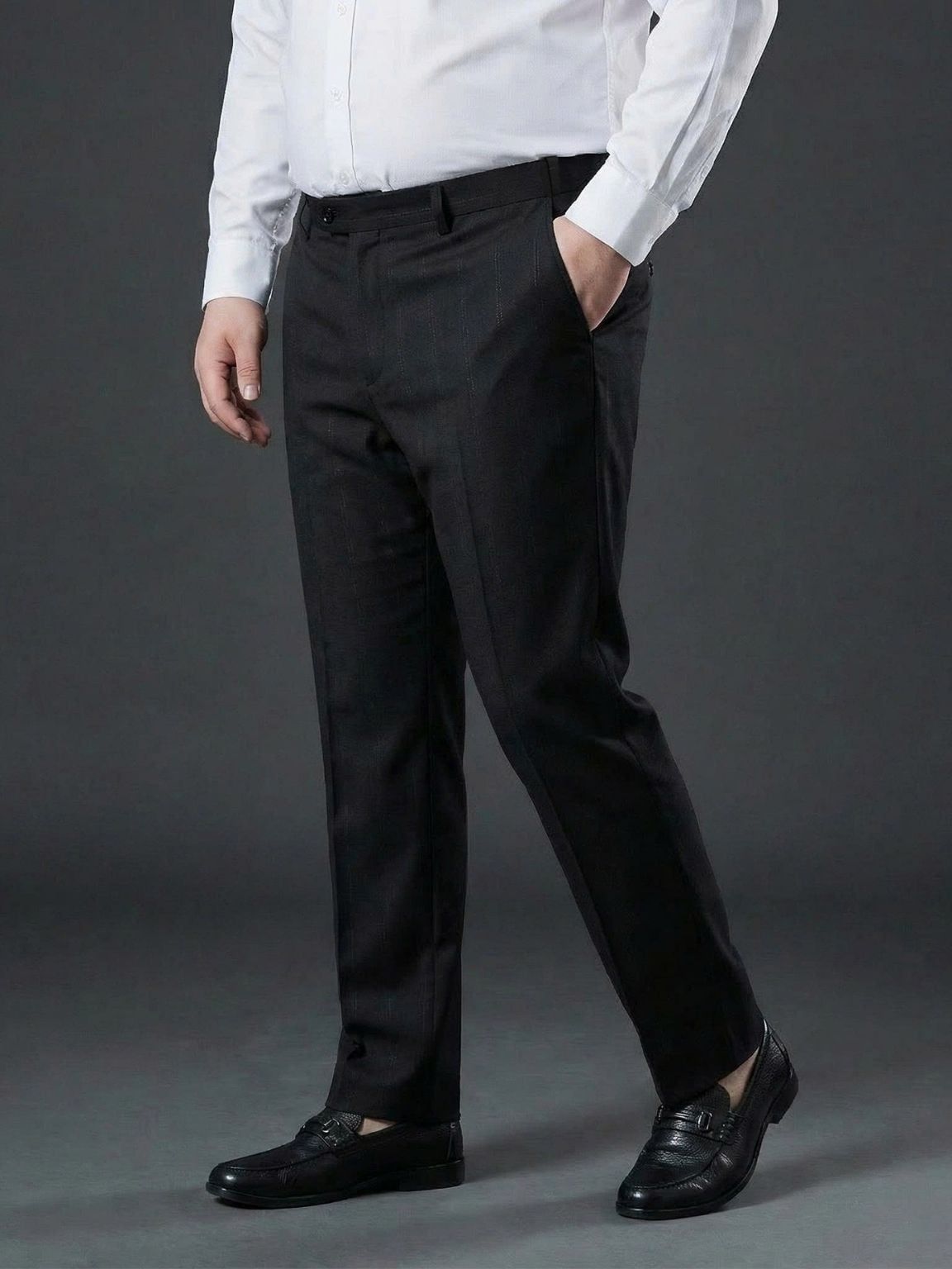 Quần Âu Đen Họa Tiết Big Size Nam